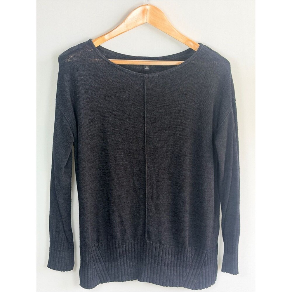 Banana Republic Medium Black Sweater Ramie Rayon Blend